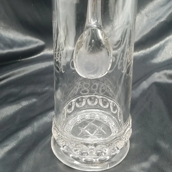 Antique EAPG Etched Skinny Pitcher - Picture 5 of 16